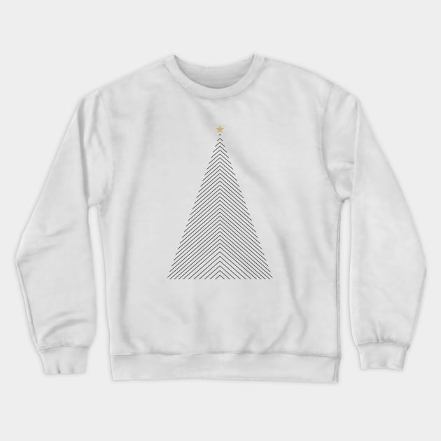 Minimal Christmas Tree Crewneck Sweatshirt by nileshkikuchise